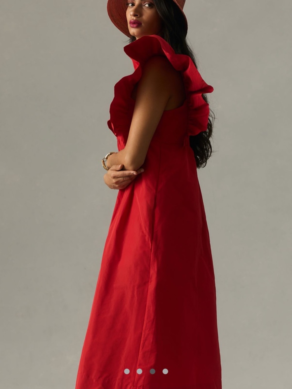 By Anthropologie Volume-Sleeve Babydoll Dress, XS - Picture 3 of 8